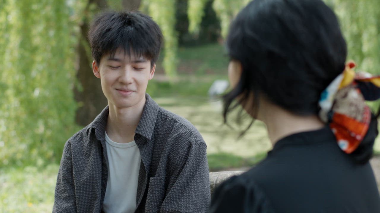 Fred performing in a filmed scene